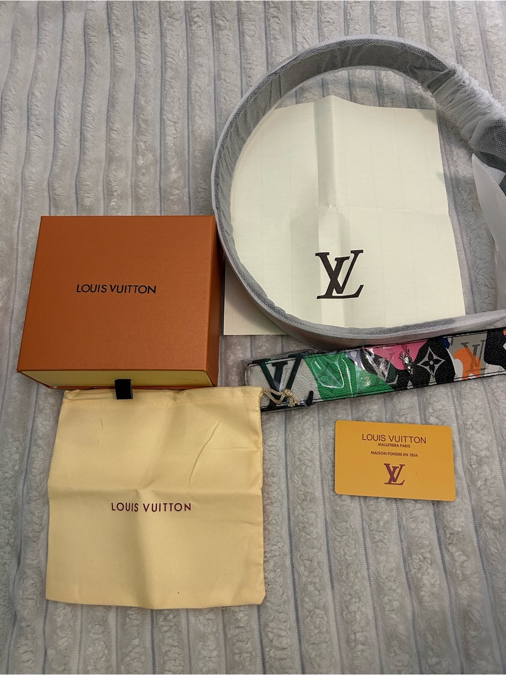Louis Vuitton Multicolor Monogram Belt - Green Pink Orange Black - Picture 4 of 4